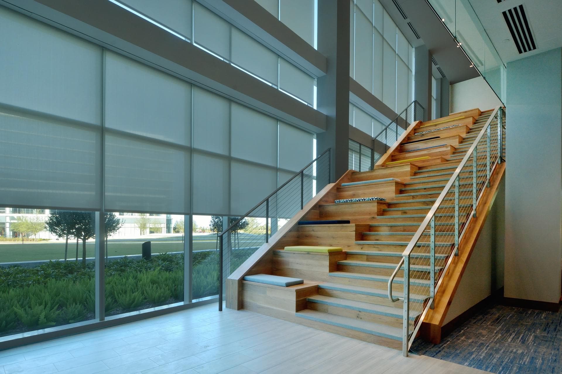 KPMG Lakehouse — automated shading across full-height glazing, Lake Nona, Florida